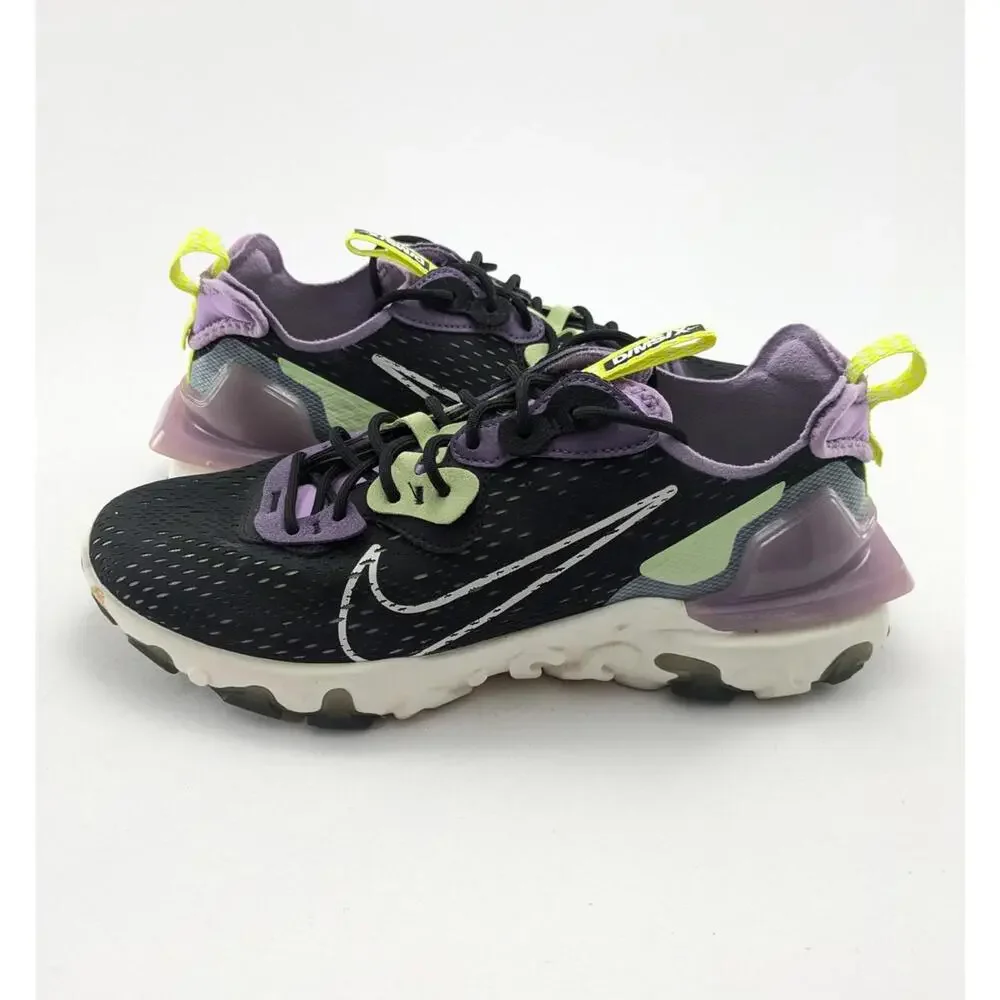 Mens‎ Nike NSW React Vision Black Grey Gravity Purple Shoes CD4373-002 Size 10